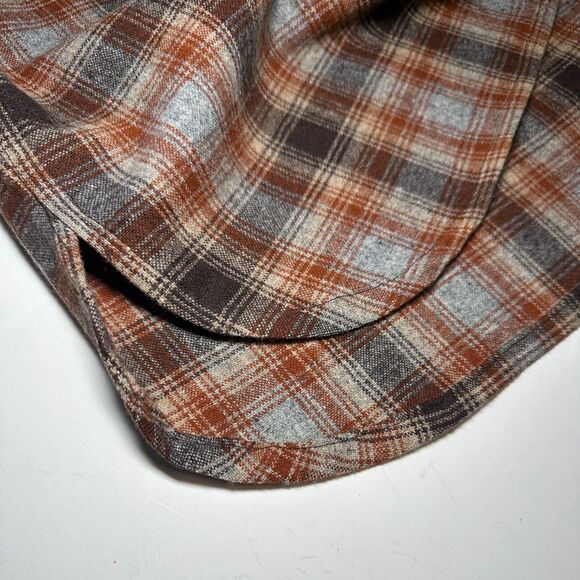 Amana Woolen Mill Workwear Shirt Mens Medium 80/20 Wool/Nylon 70s Vintage Plaid - Picture 6 of 12